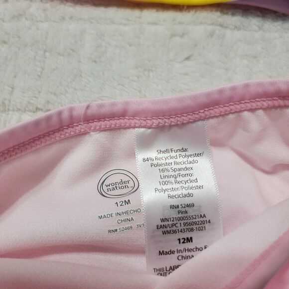 Wonder Nation Toddler Girl Sunshine SwimTankini Set, 2-Piece, Size 12M - Picture 5 of 6